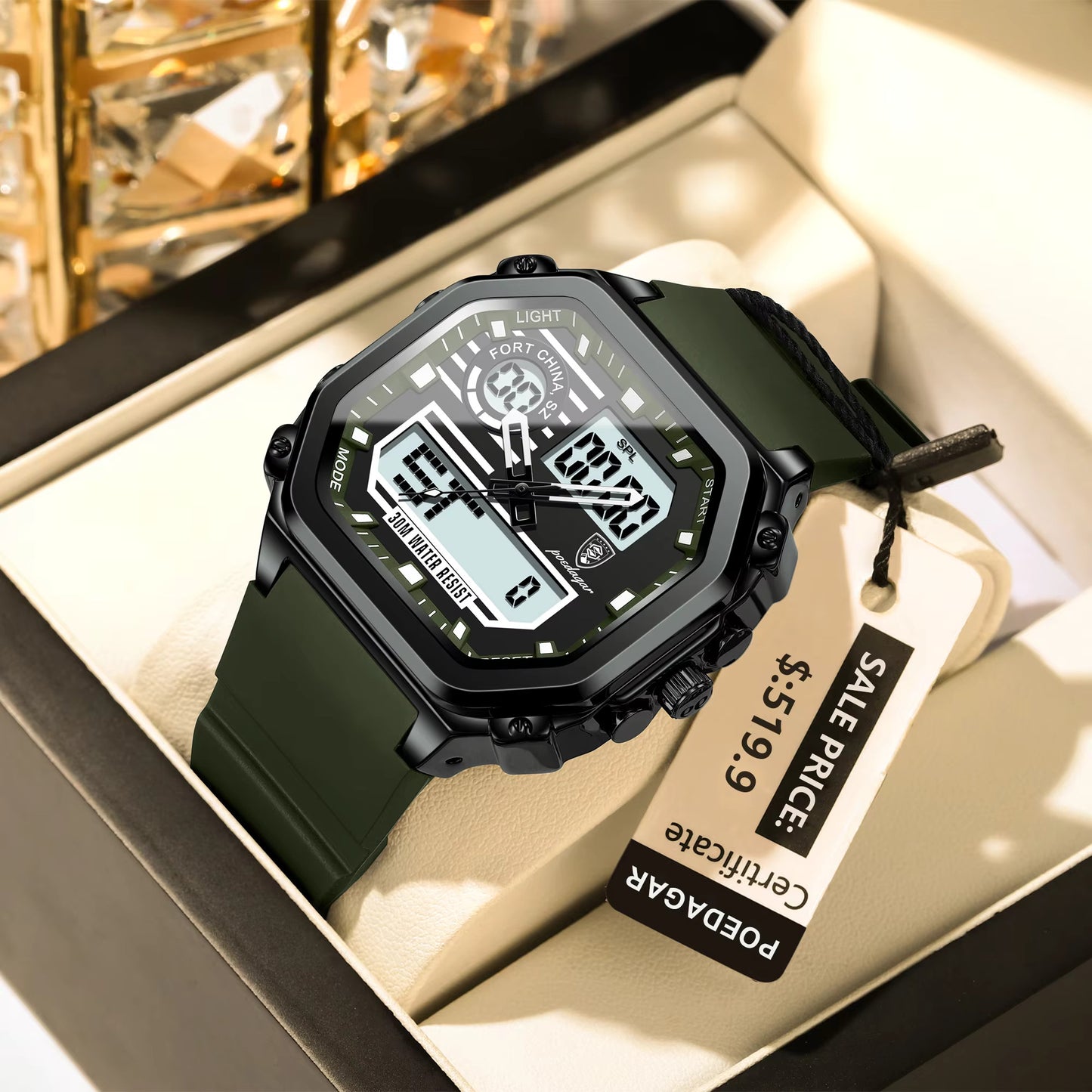 Poedagar Waterproof Digital Chronograph Men's Watch