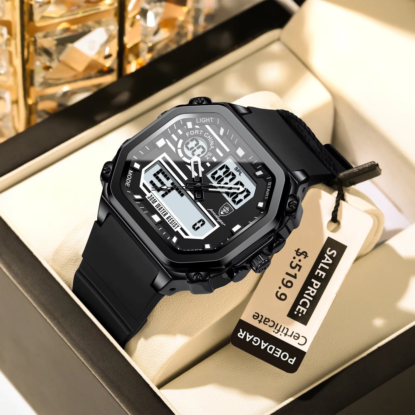 Poedagar Waterproof Digital Chronograph Men's Watch