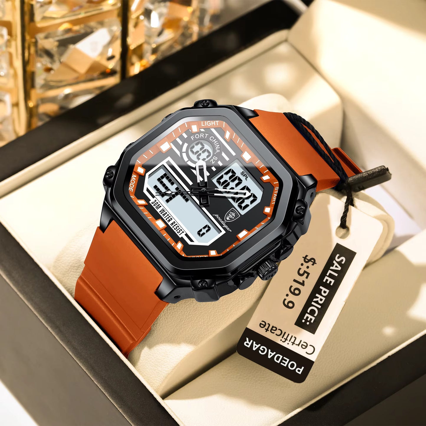 Poedagar Waterproof Digital Chronograph Men's Watch