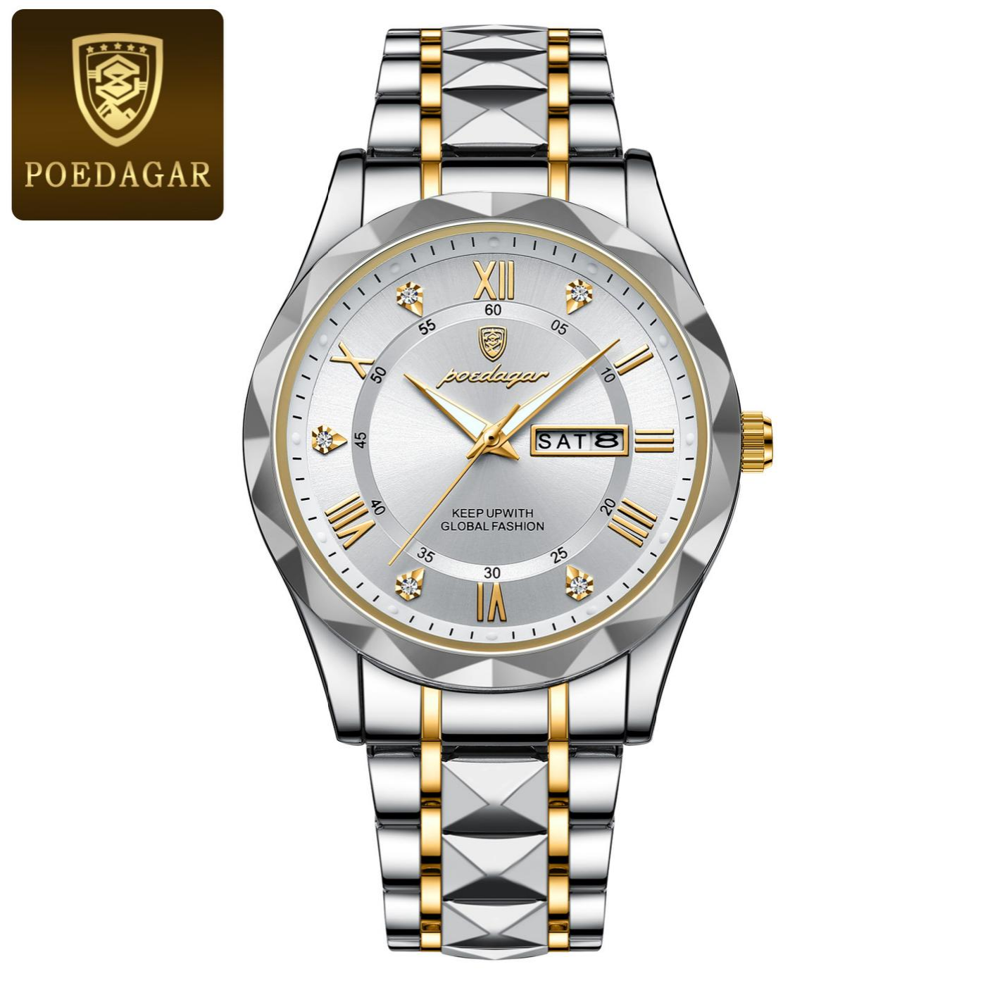 Poedagar Sovereign 615-XENO - Masterpiece Stainless Steel Watch (Model: PSD-9580-XSSAC)