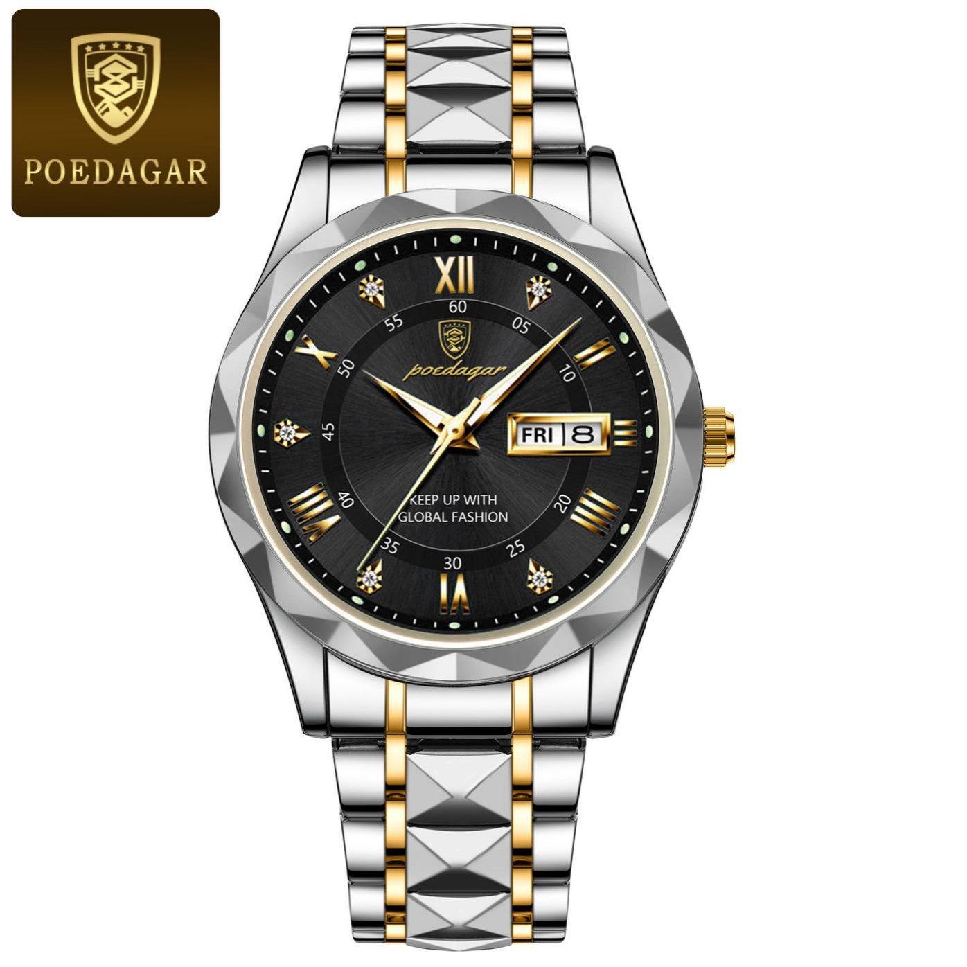 Poedagar Sovereign 615-XENO - Masterpiece Stainless Steel Watch (Model: PSD-9580-XSSAC)