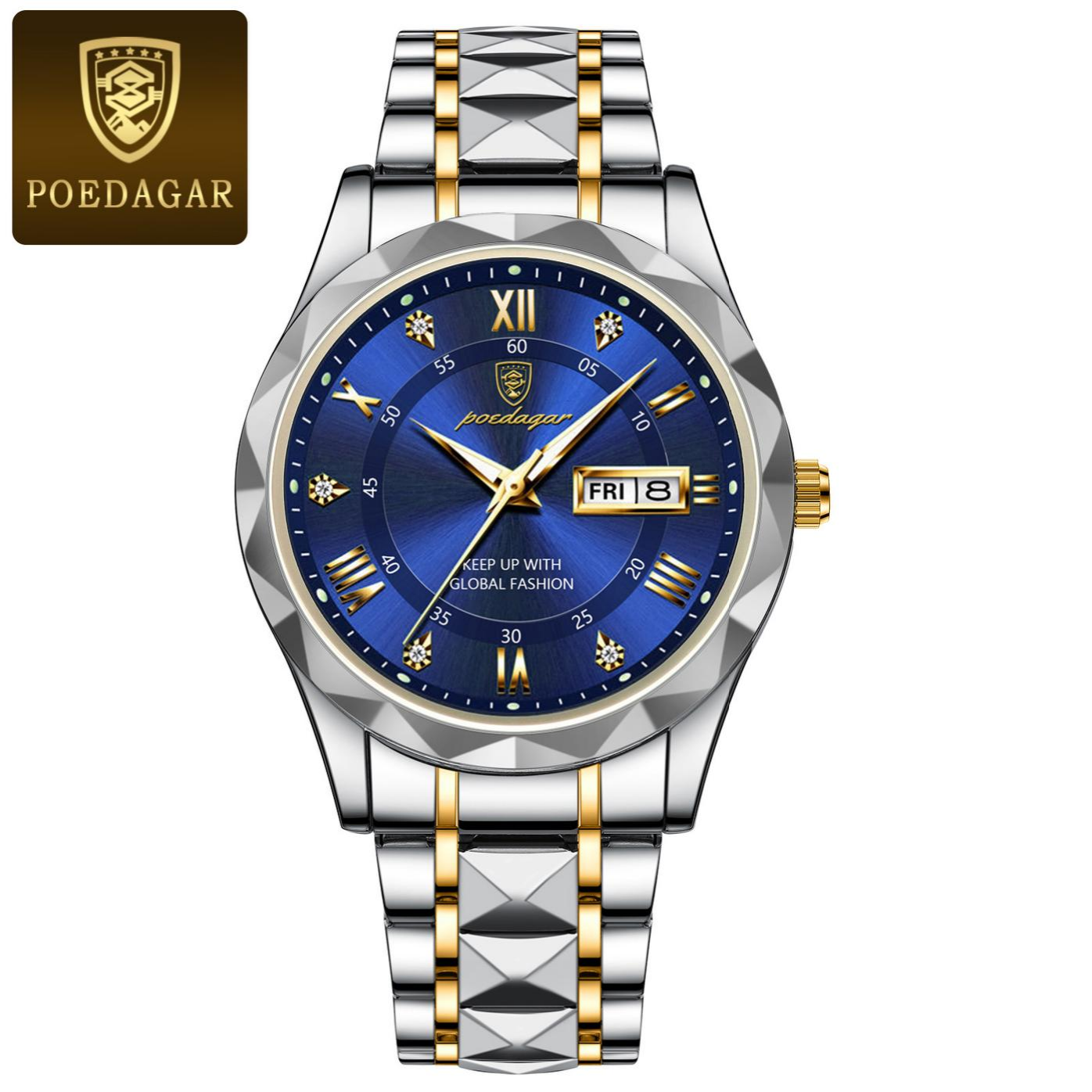 Poedagar Sovereign 615-XENO - Masterpiece Stainless Steel Watch (Model: PSD-9580-XSSAC)