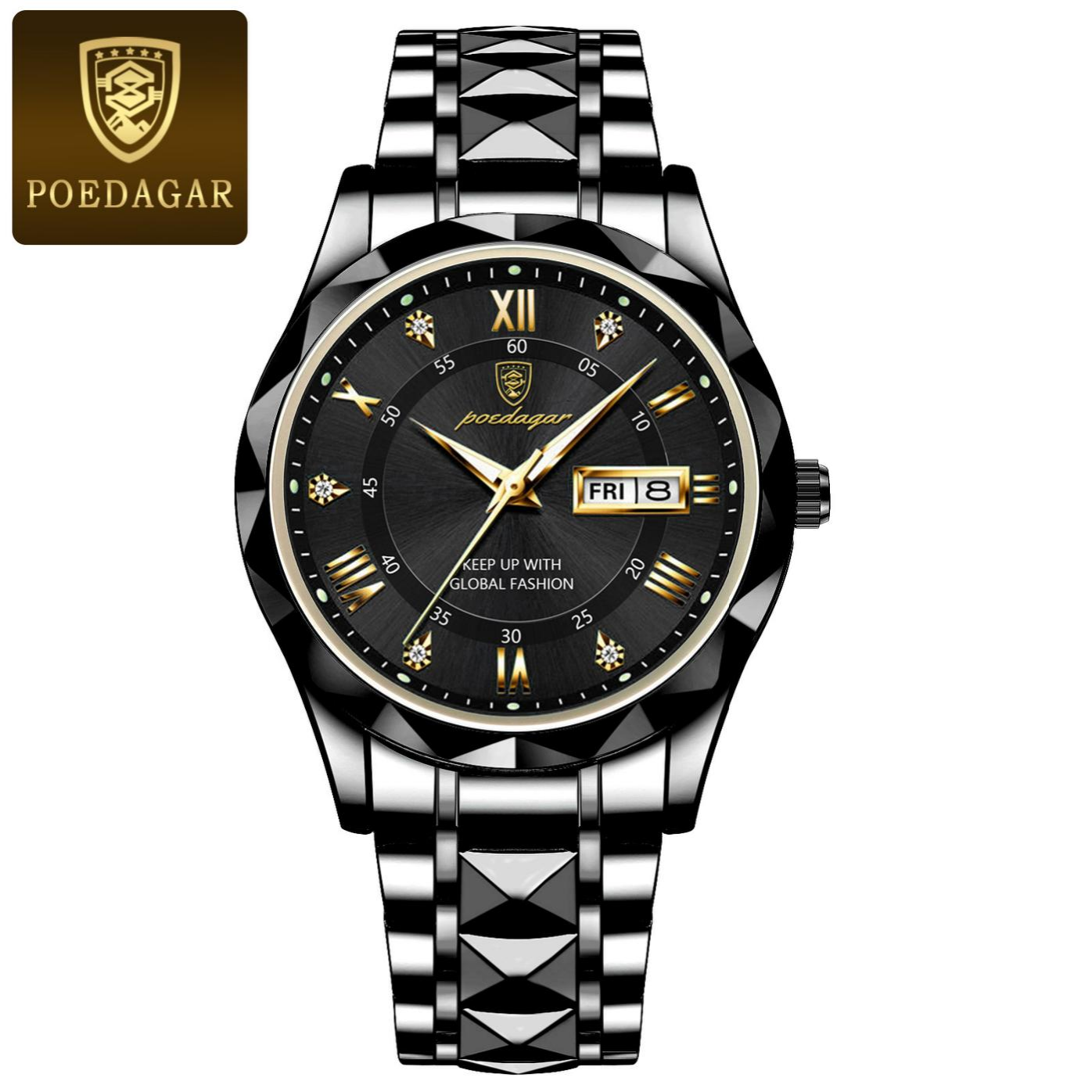 Poedagar Sovereign 615-XENO - Masterpiece Stainless Steel Watch (Model: PSD-9580-XSSAC)